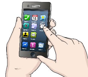 Zeichnung eines Smartphones