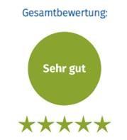 5-Sterne-Bewertung von verbraucherbildung.de für das Unterrichtsmaterial "Social-Media-Algorithmen"  