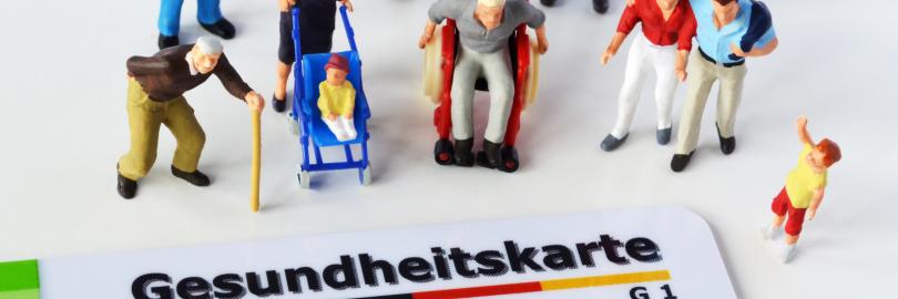 Verschiedene Generationen und eine Gesundheitskarte