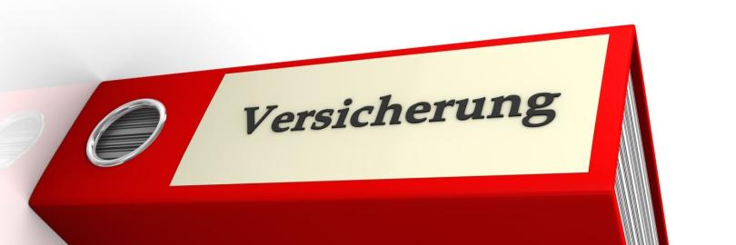 roter ordner mit der aufschrift Versicherung