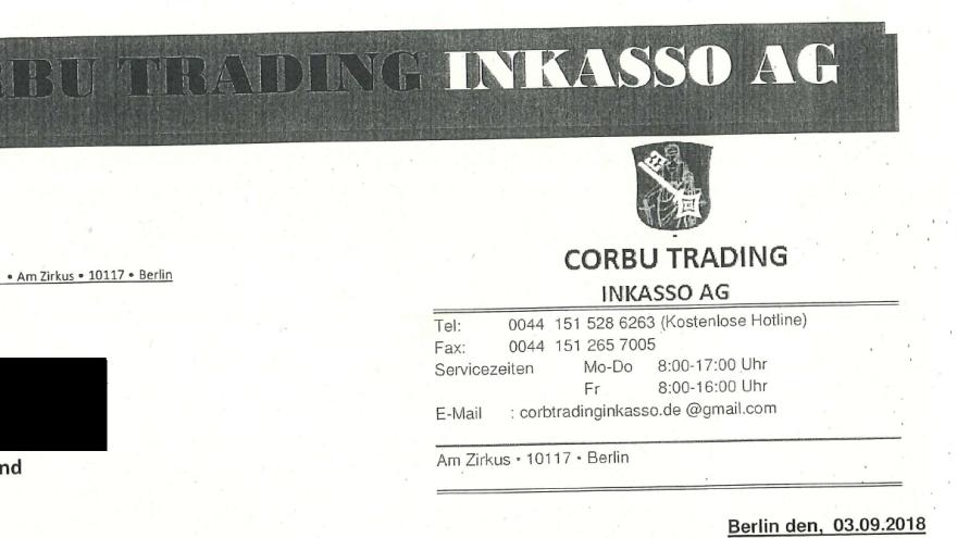 Corbu Trading Inkasso AG