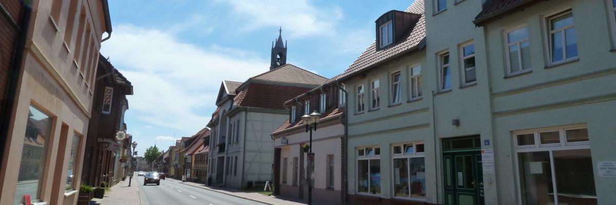 Innenstadt Goldberg mit Kirche