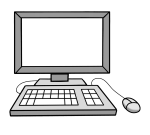 Zeichnung eines Computers.