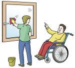 Abbildung Assistenz beim Putzen