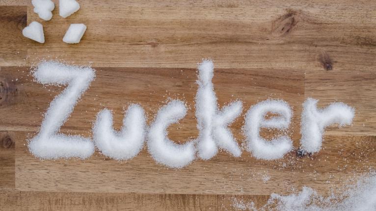 Das Wort Zucker aus Zucker geschrieben